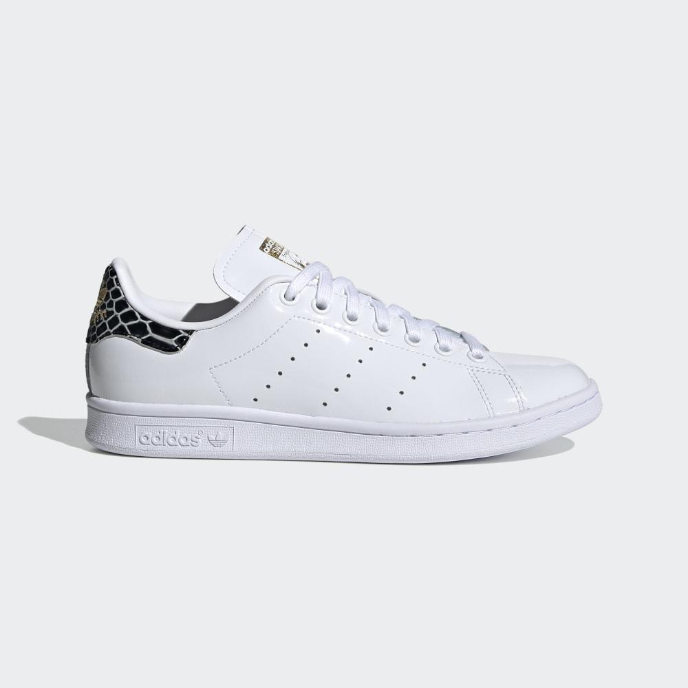 Adidas Women's Stan Smith Originals Shoes White/Black/Gold Metal Ireland FV3422